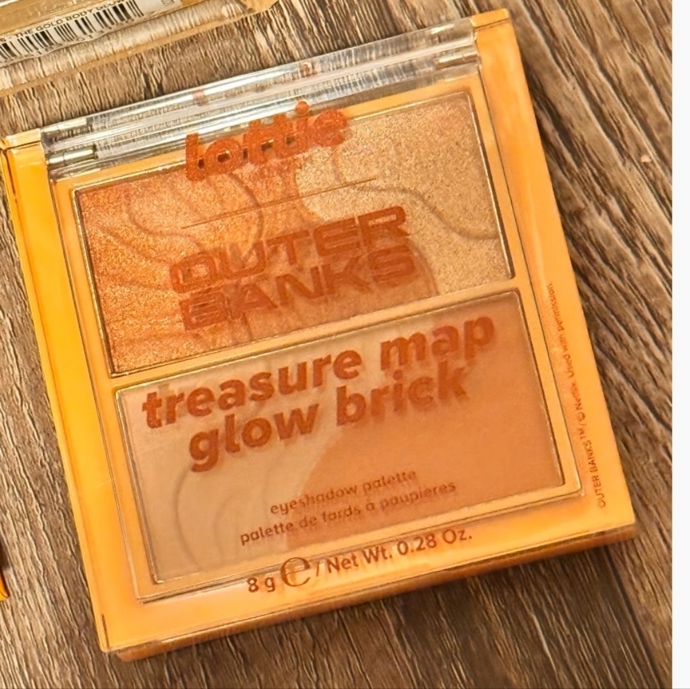 Lottie Outer Banks Treasure Map Glow Brick Eyeshadow Palette 8g New Sealed